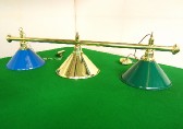 brass bar with 3 x coolie shades