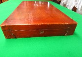 Antique bagatelle table, folding mahogany case c1880  MISC016